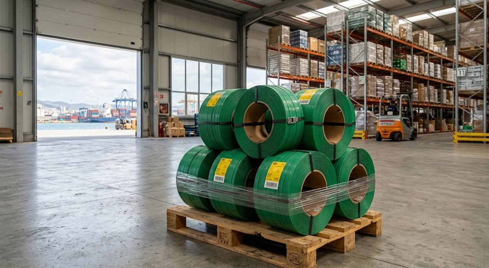 PET Strapping Band Exporter Greece — Greenstrix Industrial Packaging